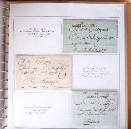AVEYRON : 67 lettres sans timbres avec marques postales