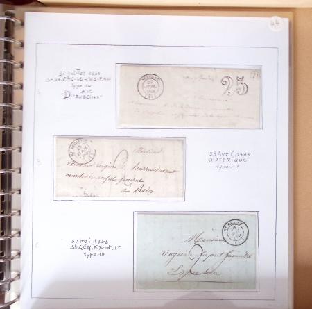 AVEYRON : 67 lettres sans timbres avec marques postales