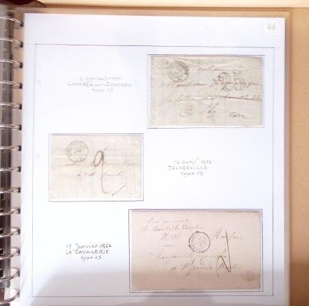 AVEYRON : 67 lettres sans timbres avec marques postales