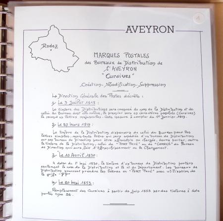 AVEYRON : Collection de 55 cursives (Asprières à Marcillac)