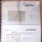 AVEYRON : Collection de 55 cursives (Asprières à Marcillac)