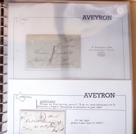 AVEYRON : Collection de 55 cursives (Asprières à Marcillac)