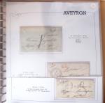 AVEYRON : Collection de 55 cursives (Asprières à Marcillac)