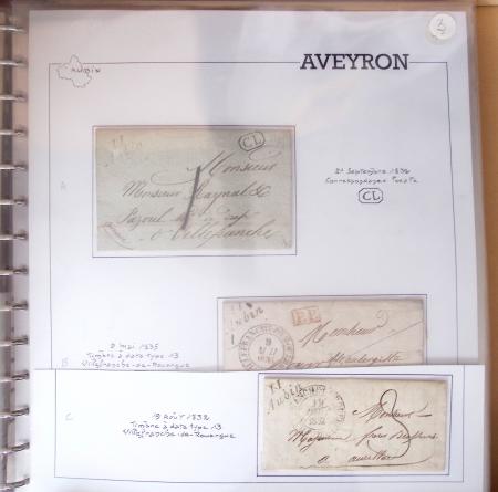 AVEYRON : Collection de 55 cursives (Asprières à Marcillac)