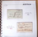 AVEYRON : Collection de 55 cursives (Asprières à Marcillac)