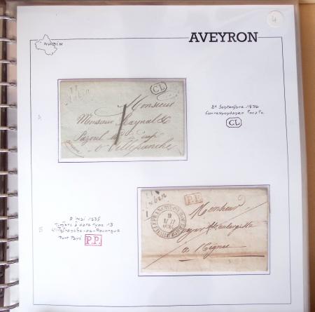 AVEYRON : Collection de 55 cursives (Asprières à Marcillac)