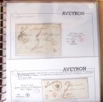 AVEYRON : Collection de 55 cursives (Asprières à Marcillac)