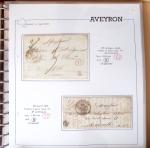 AVEYRON : Collection de 55 cursives (Asprières à Marcillac)