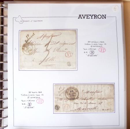 AVEYRON : Collection de 55 cursives (Asprières à Marcillac)