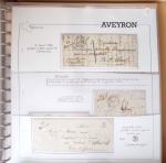 AVEYRON : Collection de 55 cursives (Asprières à Marcillac)