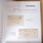AVEYRON : Collection de 55 cursives (Asprières à Marcillac)