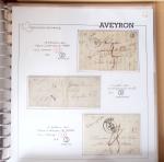 AVEYRON : Collection de 55 cursives (Asprières à Marcillac)