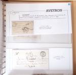AVEYRON : Collection de 55 cursives (Asprières à Marcillac)