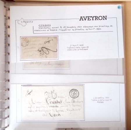 AVEYRON : Collection de 55 cursives (Asprières à Marcillac)