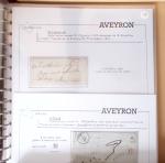 AVEYRON : Collection de 55 cursives (Asprières à Marcillac)