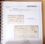 AVEYRON : Collection de 55 cursives (Asprières à Marcillac)