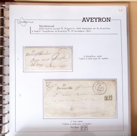 AVEYRON : Collection de 55 cursives (Asprières à Marcillac)