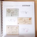 AVEYRON : Collection de 55 cursives (Asprières à Marcillac)
