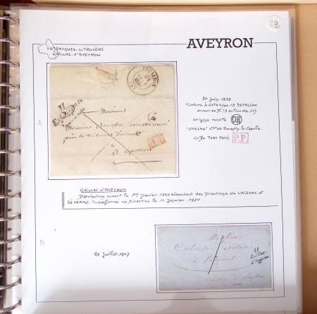 AVEYRON : Collection de 55 cursives (Asprières à Marcillac)