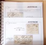 AVEYRON : Collection de 55 cursives (Asprières à Marcillac)