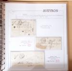 AVEYRON : Collection de 55 cursives (Asprières à Marcillac)