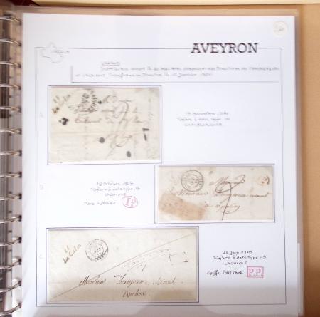 AVEYRON : Collection de 55 cursives (Asprières à Marcillac)