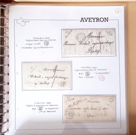 AVEYRON : Collection de 55 cursives (Asprières à Marcillac)