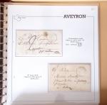 AVEYRON : Collection de 55 cursives (Asprières à Marcillac)