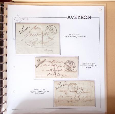 AVEYRON : Collection de 55 cursives (Asprières à Marcillac)
