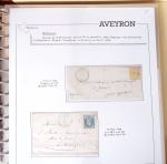 AVEYRON : Collection de 75 lettres affranchies OBL