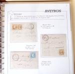 AVEYRON : Collection de 75 lettres affranchies OBL