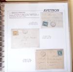 AVEYRON : Collection de 75 lettres affranchies OBL