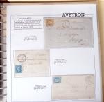 AVEYRON : Collection de 75 lettres affranchies OBL