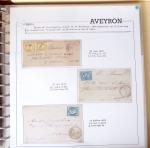 AVEYRON : Collection de 75 lettres affranchies OBL
