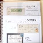 AVEYRON : Collection de 75 lettres affranchies OBL