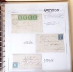 AVEYRON : Collection de 75 lettres affranchies OBL