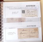 AVEYRON : Collection de 75 lettres affranchies OBL