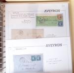 AVEYRON : Collection de 75 lettres affranchies OBL