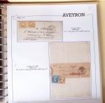 AVEYRON : Collection de 75 lettres affranchies OBL