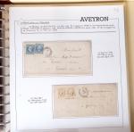 AVEYRON : Collection de 75 lettres affranchies OBL