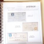 AVEYRON : Collection de 75 lettres affranchies OBL