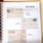 AVEYRON : Collection de 75 lettres affranchies OBL