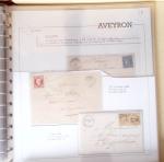 AVEYRON : Collection de 75 lettres affranchies OBL