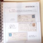 AVEYRON : Collection de 75 lettres affranchies OBL