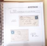 AVEYRON : Collection de 75 lettres affranchies OBL