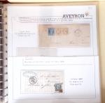 AVEYRON : Collection de 75 lettres affranchies OBL