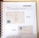 AVEYRON : Collection de 75 lettres affranchies OBL