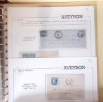 AVEYRON : Collection de 75 lettres affranchies OBL