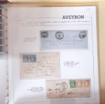 AVEYRON : Collection de 75 lettres affranchies OBL