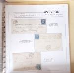 AVEYRON : Collection de 75 lettres affranchies OBL